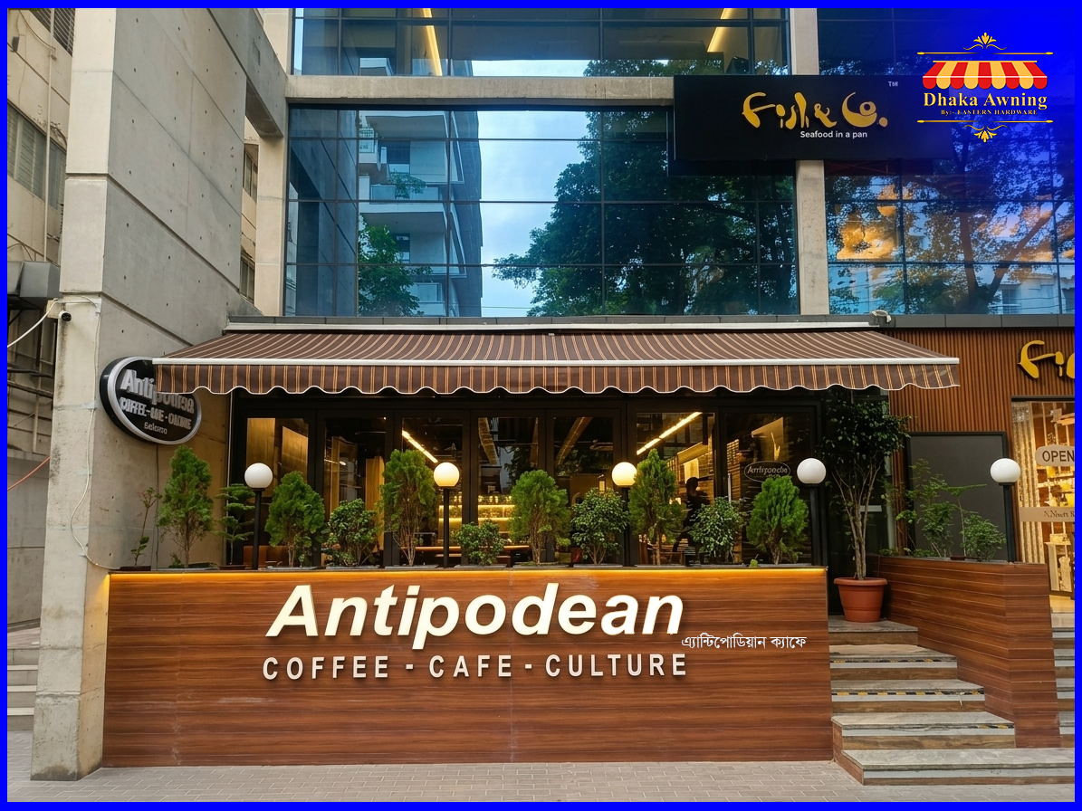 Antipodean Coffee Gulshan-2 retractable awning project